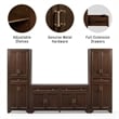 Crosley Tara 3-Piece Entertainment Center in Brown