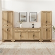Crosley Tara 3-Piece Sideboard And Pantry Set in Natural