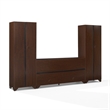 Crosley Tara 3-Piece Sideboard And Pantry Set in Brown