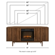 Crosley Liam Corner Fireplace TV Stand For Up To 65