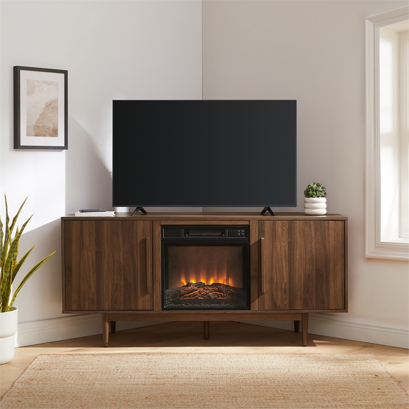 Crosley Liam Corner Fireplace TV Stand For Up To 65