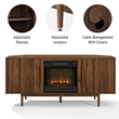 Crosley Liam Corner Fireplace TV Stand For Up To 65