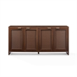 Crosley Furniture Kenji Modern Media Console Sideboard in Rattan Brown