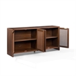 Crosley Furniture Kenji Modern Media Console Sideboard in Rattan Brown