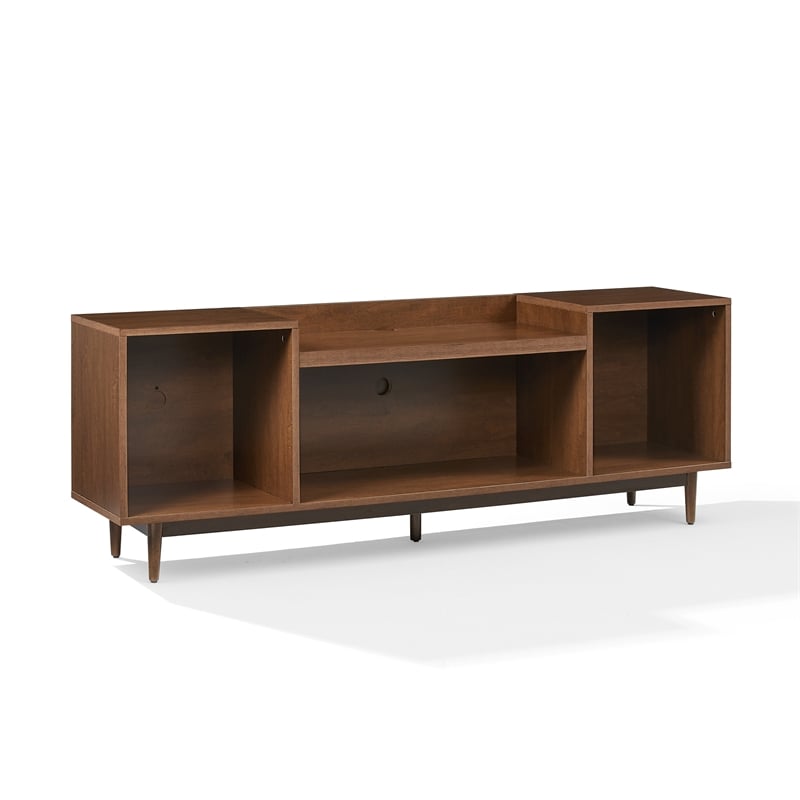 Crosley Furniture Eugene Record Player Stand with Storage in Mahogany