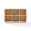 Crosley Furniture Zoe 6 Cube Record Player Stand with Vinyl Storage in Ash