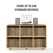 Crosley Furniture Zoe 6 Cube Record Player Stand with Vinyl Storage in Ash