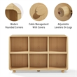 Crosley Furniture Zoe 6 Cube Record Player Stand with Vinyl Storage in Ash
