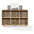 Crosley Furniture Zoe 6 Cube Record Player Stand with Vinyl Storage in Ash