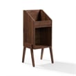 Crosley Furniture Luna Single Record Stand w Crate-Style Storage in Walnut