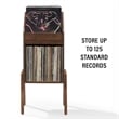 Crosley Furniture Luna Single Record Stand w Crate-Style Storage in Walnut