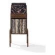 Crosley Furniture Luna Single Record Stand w Crate-Style Storage in Walnut