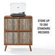 Crosley Furniture Asheville 4 Cube Record Player Stand w Storage in Walnut