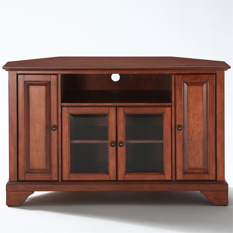 Crosley LaFayette 48" Corner TV Stand in Cherry - KF10006BCH