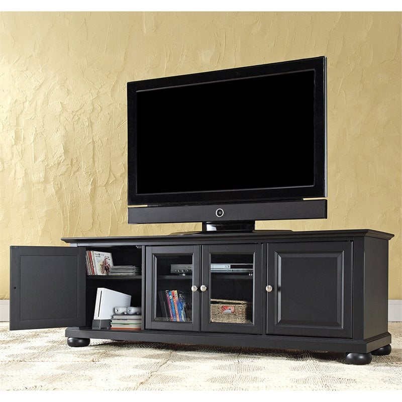 Crosley Alexandria 60 Low Profile TV Stand In Black Cymax Business   376061 1 L 