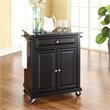 Crosley Furniture Solid Granite/Wood Portable Kitchen Cart in Black