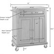 Crosley Furniture Wood Portable Kitchen Cart in Mahogany/Gray