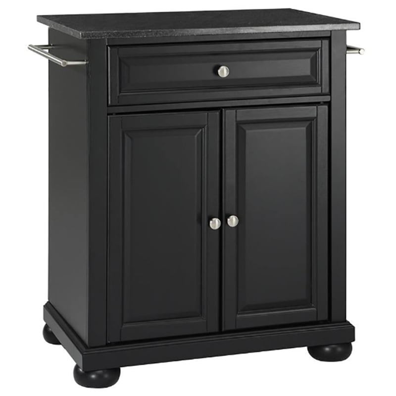 Crosley Alexandria Kitchen Cart with Granite Top, White