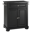 Crosley Furniture Alexandria Solid Wood Portable Kitchen Island in Black
