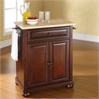 Crosley Furniture Alexandria Wood ToPortable Kitchen Island in Mahogany