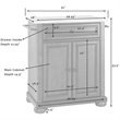 Crosley Furniture Alexandria Wood ToPortable Kitchen Island in Mahogany