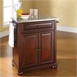 Crosley Furniture Alexandria Wood Portable Kitchen Island in Mahogany
