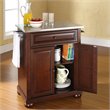 Crosley Furniture Alexandria Wood Portable Kitchen Island in Mahogany