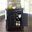 Crosley Furniture LaFayette Solid Wood Portable Kitchen Island in Black