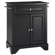 Crosley Furniture LaFayette Solid Wood Portable Kitchen Island in Black