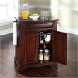 Crosley Furniture LaFayette Wood Portable Kitchen Island in Mahogany/Black