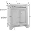 Crosley Furniture LaFayette Natural Wood Top Portable Kitchen Island in White
