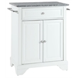 Crosley Furniture LaFayette Wood Portable Kitchen Island in White/Gray