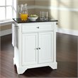 Crosley Furniture LaFayette Wood Portable Kitchen Island in White/Black
