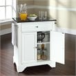 Crosley Furniture LaFayette Wood Portable Kitchen Island in White/Black