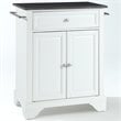 Crosley Furniture LaFayette Wood Portable Kitchen Island in White/Black