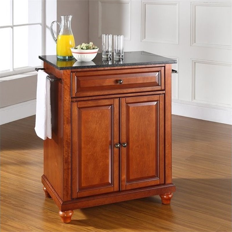 Crosley Cambridge Black Granite Top Portable Kitchen ...