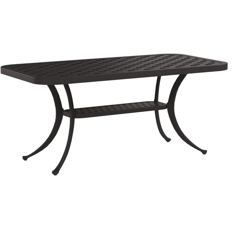 Crosley Furniture Sedona Aluminum Patio Coffee Table in Charcoal Black