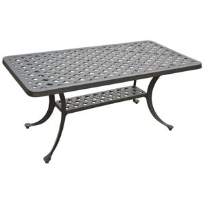 crosley sedona metal patio coffee table in charcoal black
