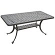 Crosley Furniture Sedona Aluminum Patio Coffee Table in Charcoal Black