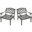 Crosley Furniture Sedona Aluminum Patio Club Chair in Charcoal Black (Set of 2)