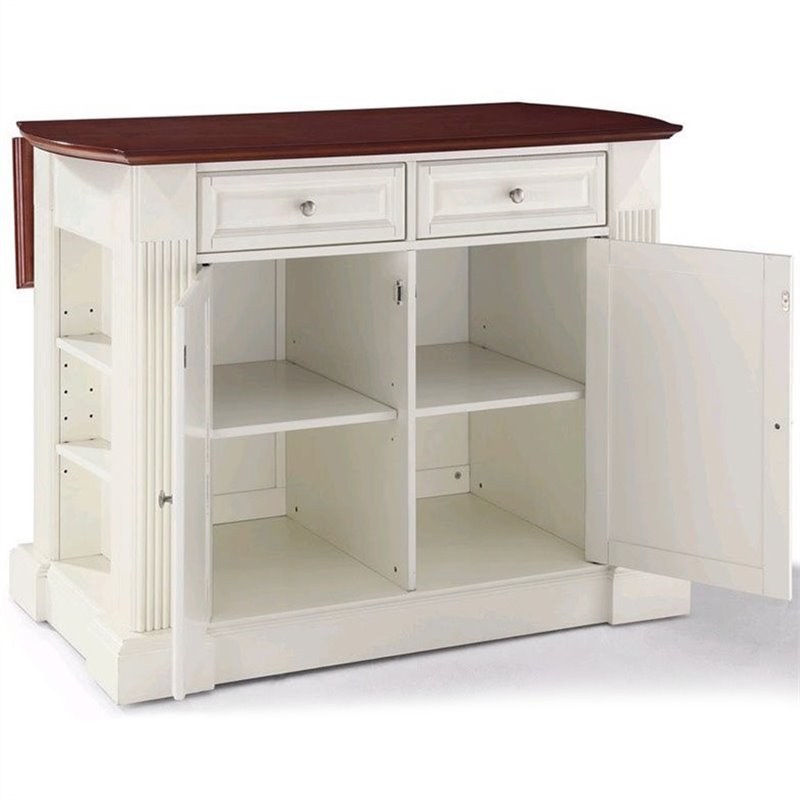 Crosley Coventry Kitchen Island Breakfast Bar in White