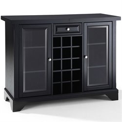 Home Bars Bar Cabinets Cymax Crosley Lafayette Sliding Top Home Bar Cabinet In Black