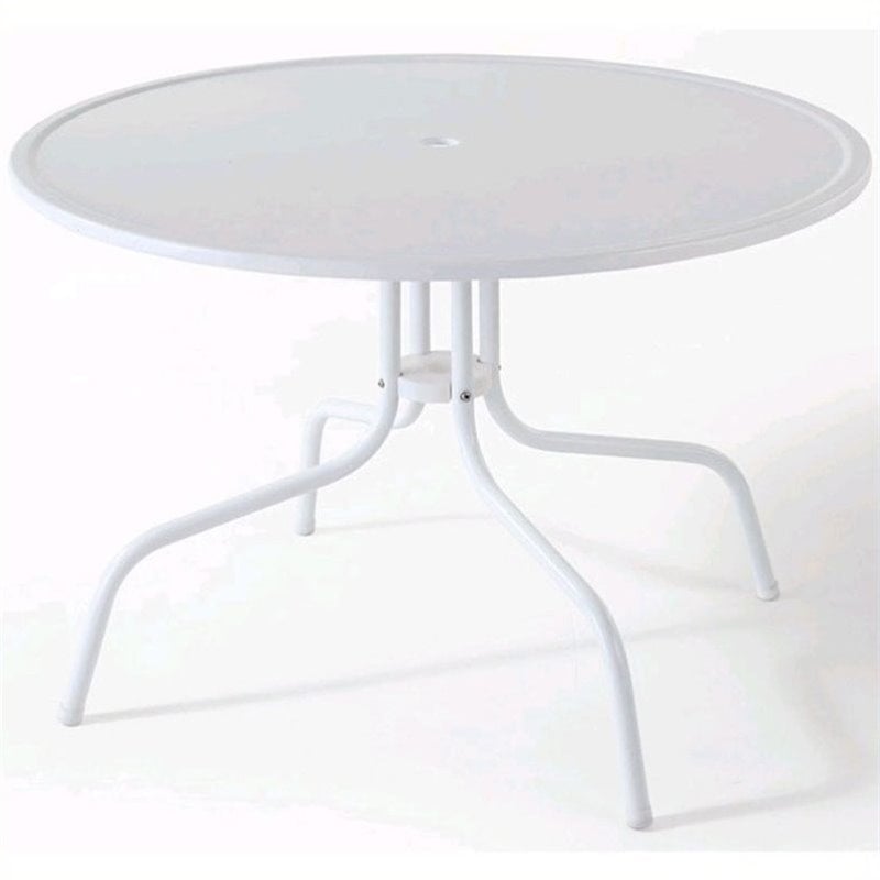 Crosley Griffith Metal 39 Round Patio, Round Metal Tables Patio