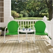 Crosley Furniture Griffith 3 Piece Metal Patio Conversation Set in Green