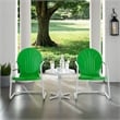 Crosley Furniture Griffith 3 Piece Metal Patio Conversation Set in Green