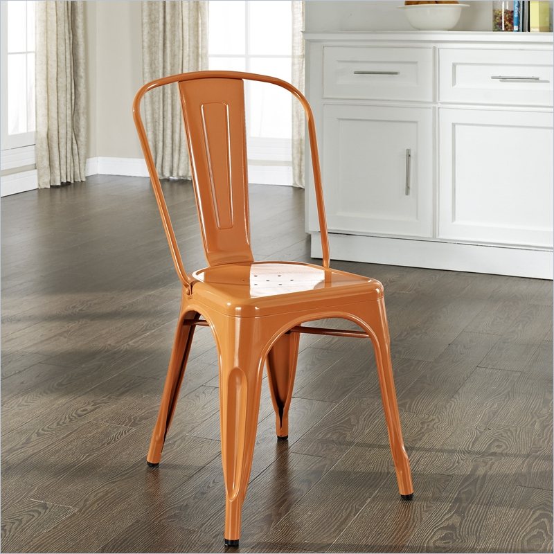Amelia Metal Cafe Chair in Orange CF500617OR