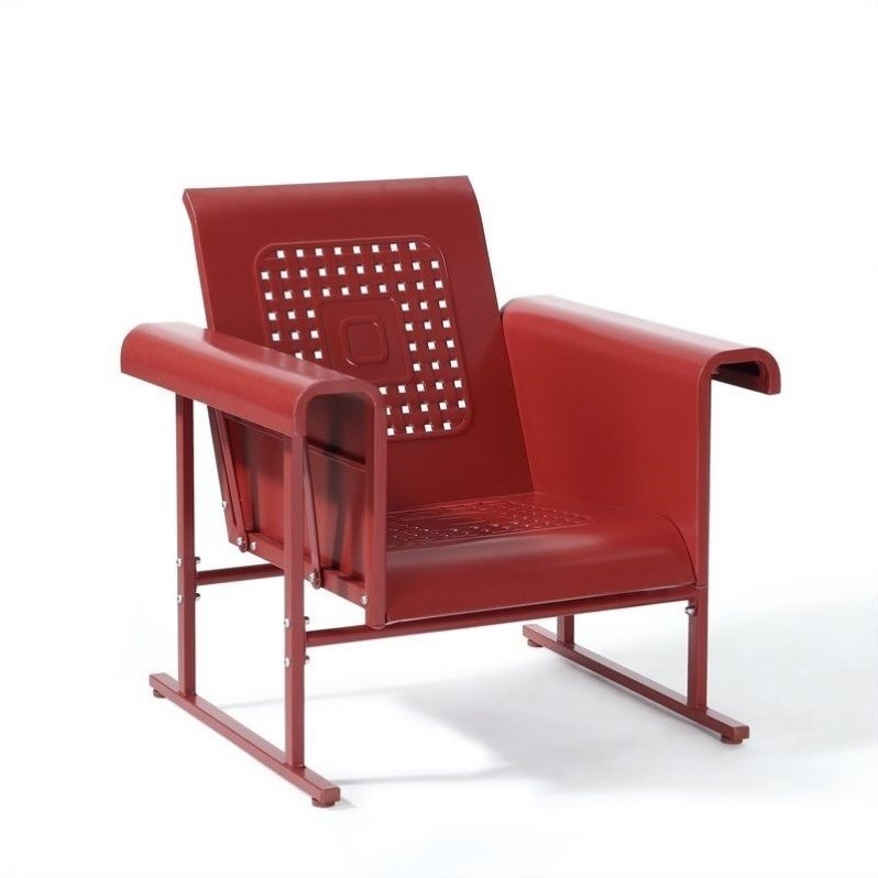 Crosley Veranda Single Glider Chair in Coral Red CO1005ARE