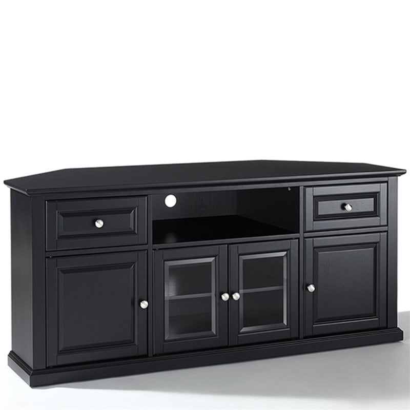 Crosley Furniture 60" Corner TV Stand in Black - CF1000260-BK