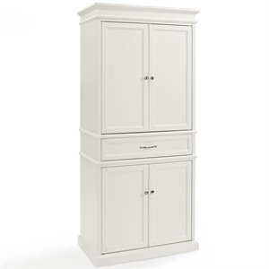 Crosley Furniture Parsons Wood 4 Door Classic Pantry in White