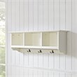 Crosley Brennan 3 Cubby Wall Mounted Coat Rack in White - CF6004-WH